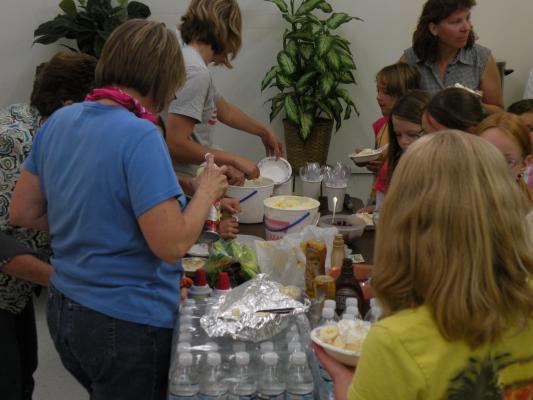 Icecream Sundays at VBS parents night.