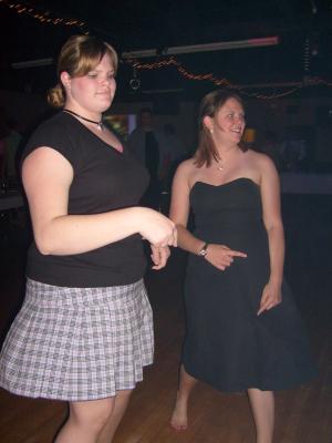 Lacey and Mandee dance