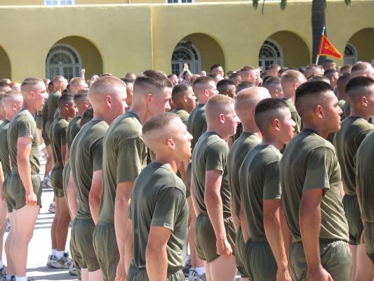 Matthew graduated from Marine boot camp.