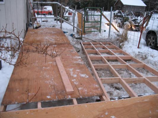 Junior is building a ramp.