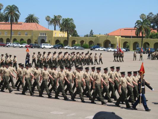 Matthew graduated from Marine boot camp.