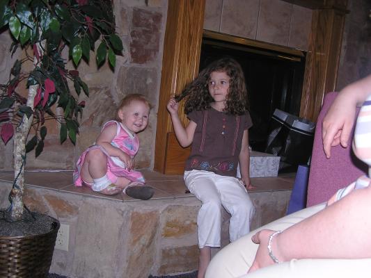 Sarah plays with Lindsay's cute neice
