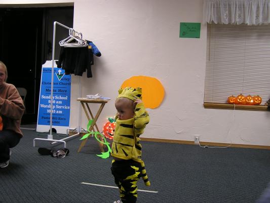 Noah at the church fall party.