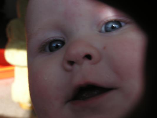 Sarah trying to get the camera