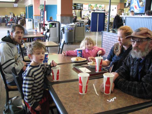We went to the Mall for lunch. That is what Sarah wanted.