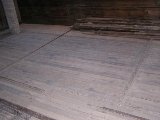 The boards are where there were walls makring off the small rooms with no heat where most of the miners stayed.