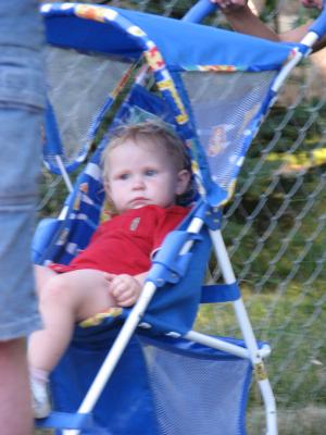 Sarah in the stroller