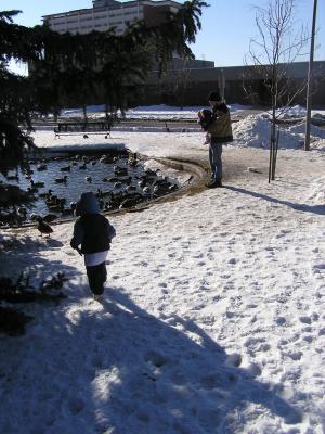 Noah at the duck pond.