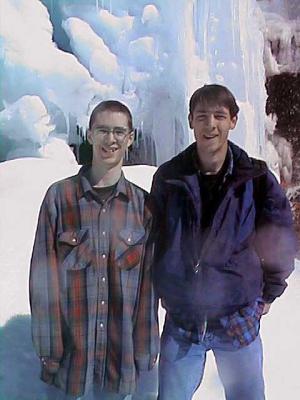 Jim and David at the Mission falls