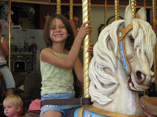 Andrea on the Carousel in Missoula