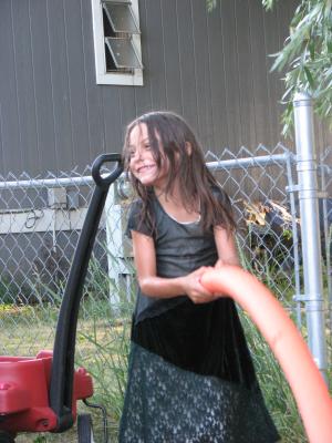 Andrea is wet