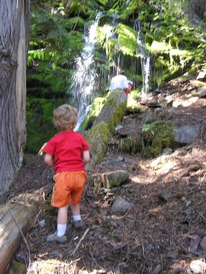 Noah is hiking too.