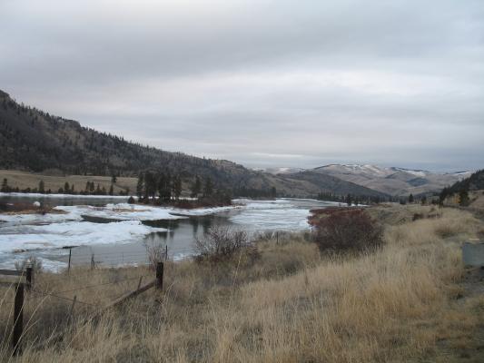Ice on the Clark Fork River.