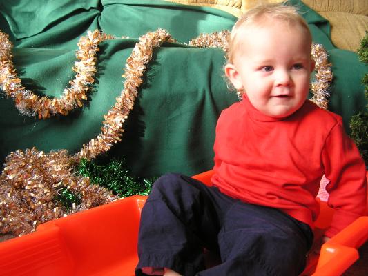 Sitting in a sled