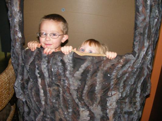 Noah and Sarah in a tree.