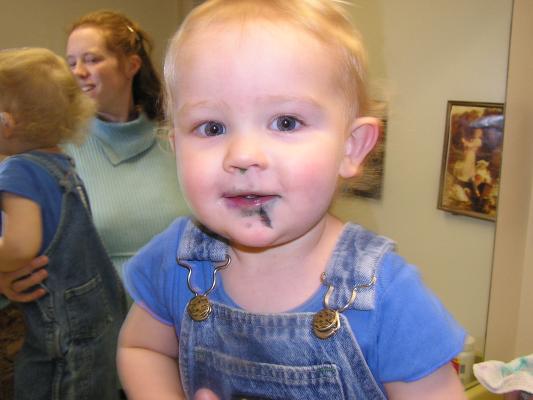 Noah decided to eat the markers.