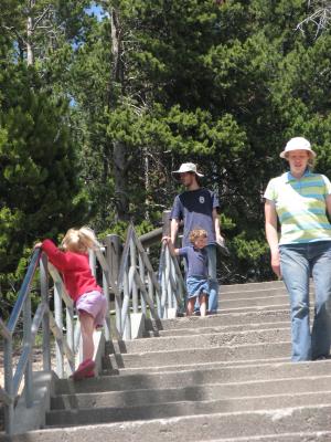 David, Noah, Katie and Sarah going down.