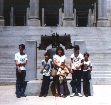 Eder family at the Idaho State Capital in the late 80s