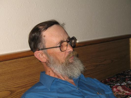Dad takes a nap.