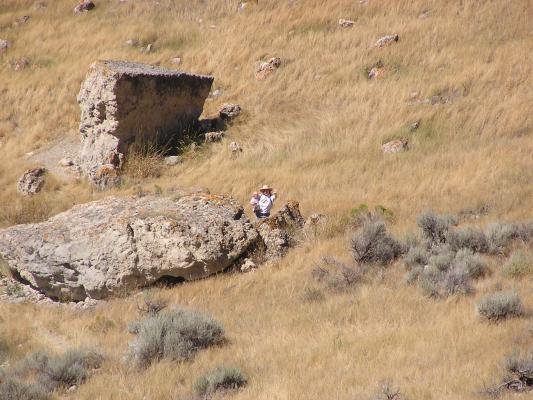 The view of me and Noah from the top of the jump.