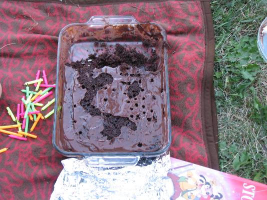 The partly eaten cake
