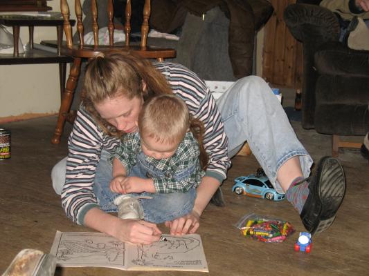 Katie and Noah color.