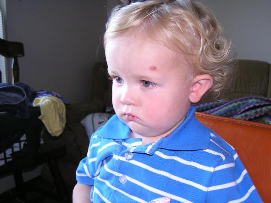 Noah before his hair cut.