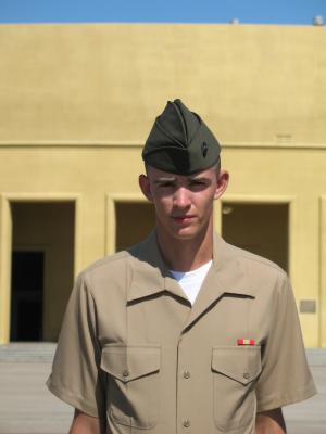Matthew graduated from Marine boot camp.