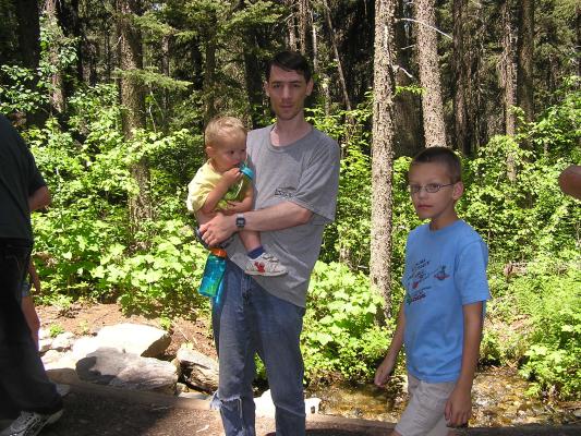 Noah, David and Jackson on the trail.