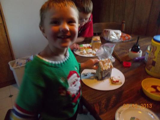 Gram-cracker  houses.