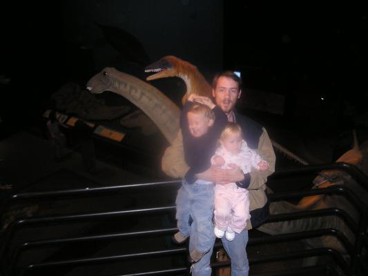 David, Noah and Sarah with some fake reptiles.