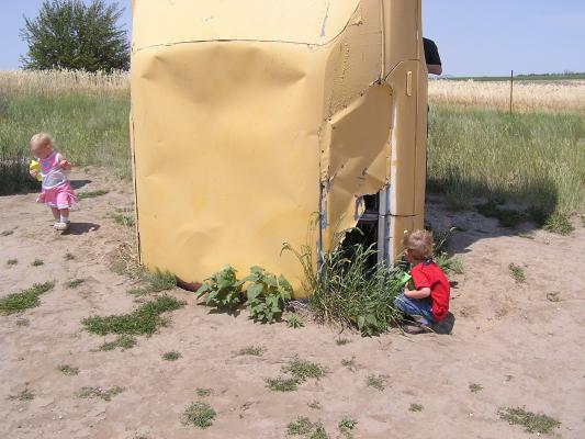 Four Seasons display at Carhenge. Sarah and Noah