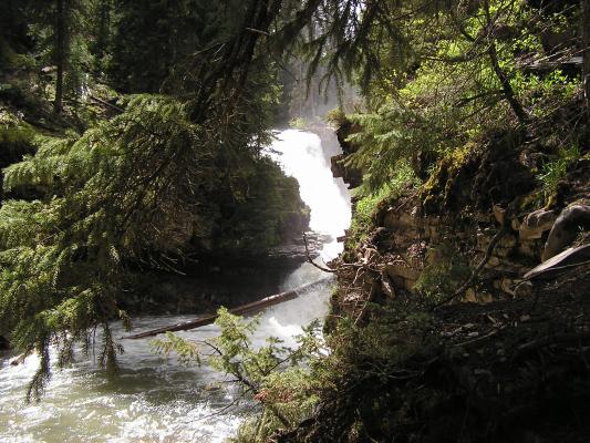 The first view of Ousel Falls.