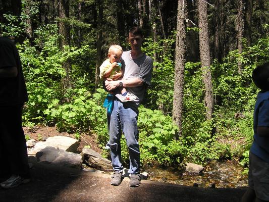 Noah and David on the trail.