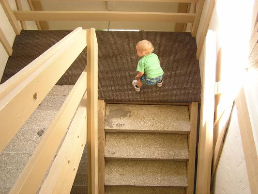 We like to go up the stairs