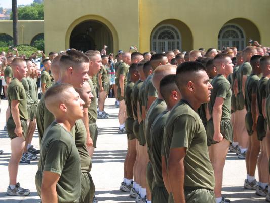 Matthew graduated from Marine boot camp.