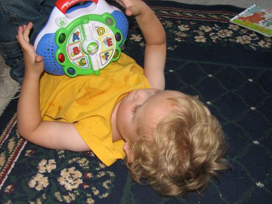 Noah with the phonics Radio