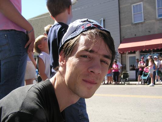 David in Noah's hat. 
Do you think they will let him visit the wall of the temple?