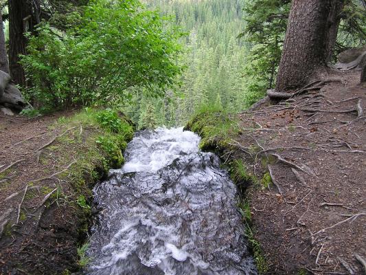 We're at the top of the falls looking down.