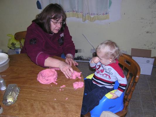 Noah with his Grandma, Bea Eder.