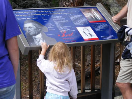 Sarah learns about Thomas Jefferson the third president who bought the Louisiana Purchase.