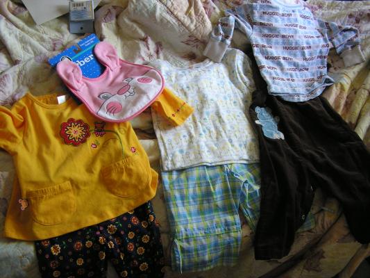 Clothes for Sarah and Noah.