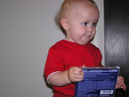 Hey, mom. Can I listen to a CD?
