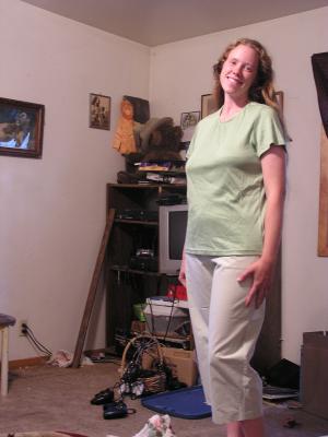 Katie in new clothes
