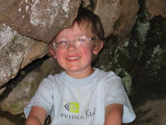Noah in a cave.