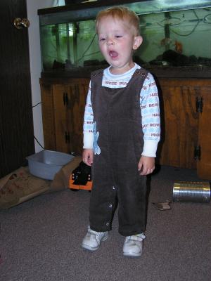 Noah wears a brown outfit that his Uncle Benji wore.