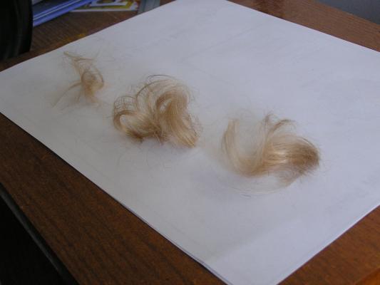 It's Noah's hair.