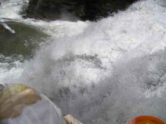 Looking down Ousel Falls.