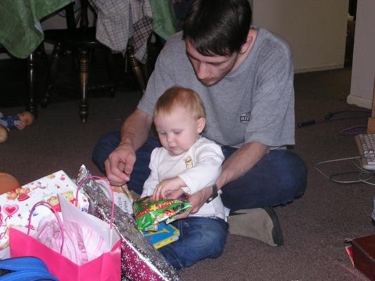 Open your presents Sarah.