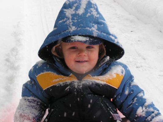 I'm having fun in my sled.